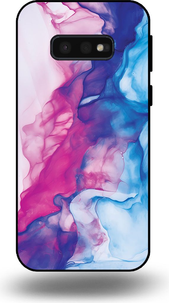 Smartphonica Telefon Fall geeignet für Samsung Galaxy S10E mit rosa blau Marmor Print - TPU Backcover Fall Rose blau Marmor Design