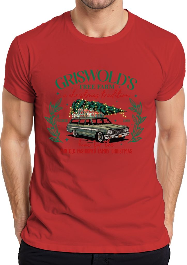 Griswold's Tree Farm Christmas Tradition - Weihnachten Xmas Herren T-Shirt, Rot, S