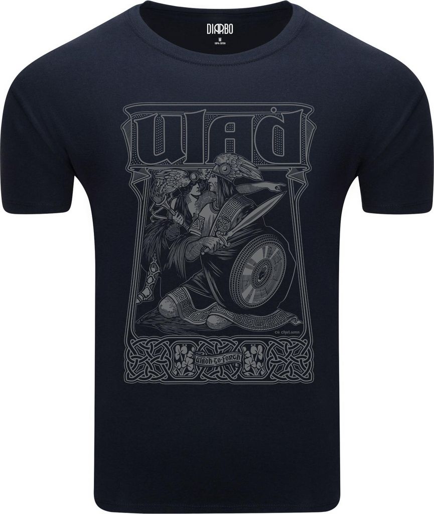 Diarbo Herren T-Shirt mit Historischem Druck Vlad Dunkelblau Gr.L