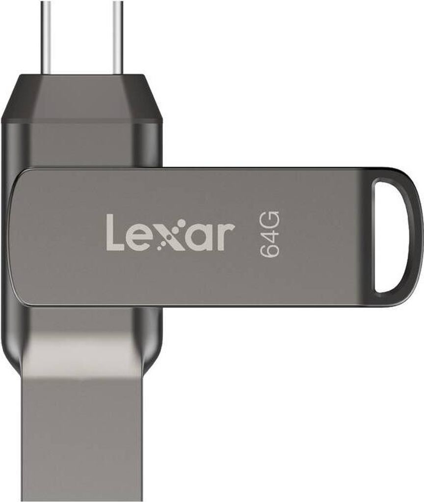 Lexar USB-C-Flash-Laufwerk 64GB JumpDrive LJDD400064G Grau 130MB/s USB 3.2 Gen 1