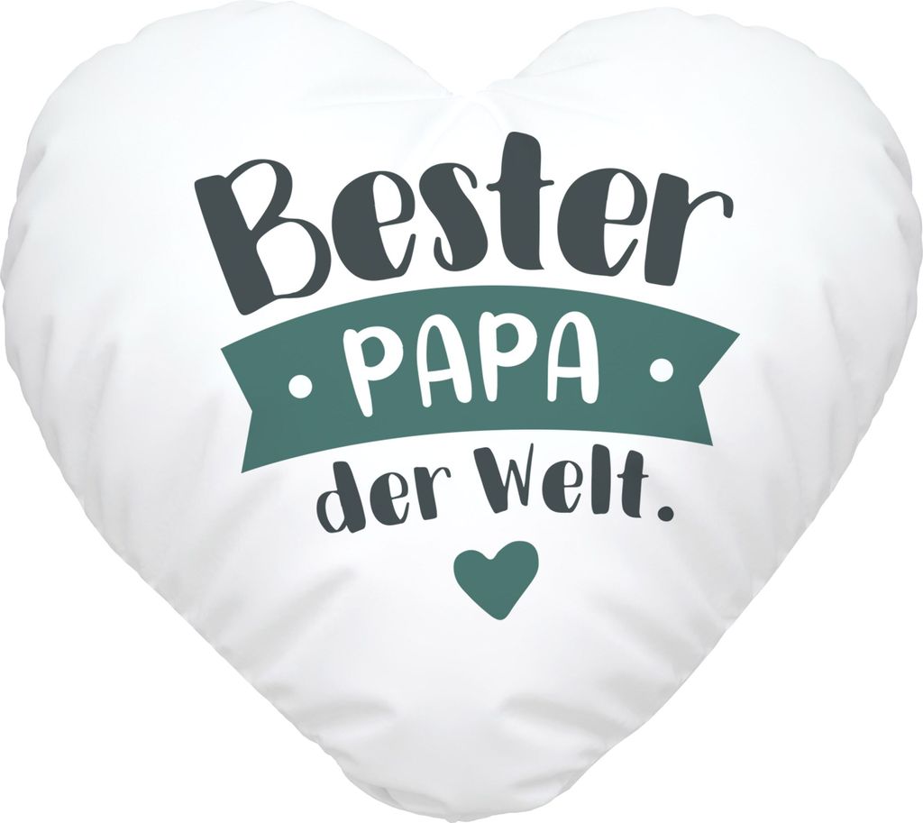 Herzkissen Beste/r Papa Mama der Welt schönes Geschenk zum Muttertag Vatertag Weihnachten Geburtstag Eltern SpecialMe Papa weiß Herz-Kissen