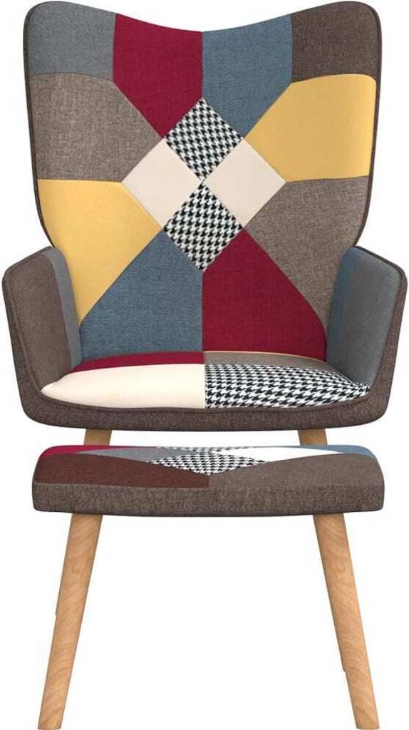 Eleganter Möbel Relaxsessel mit Hocker Patchwork Stoff - CJG896663 - Fernseh- & Relaxsessel