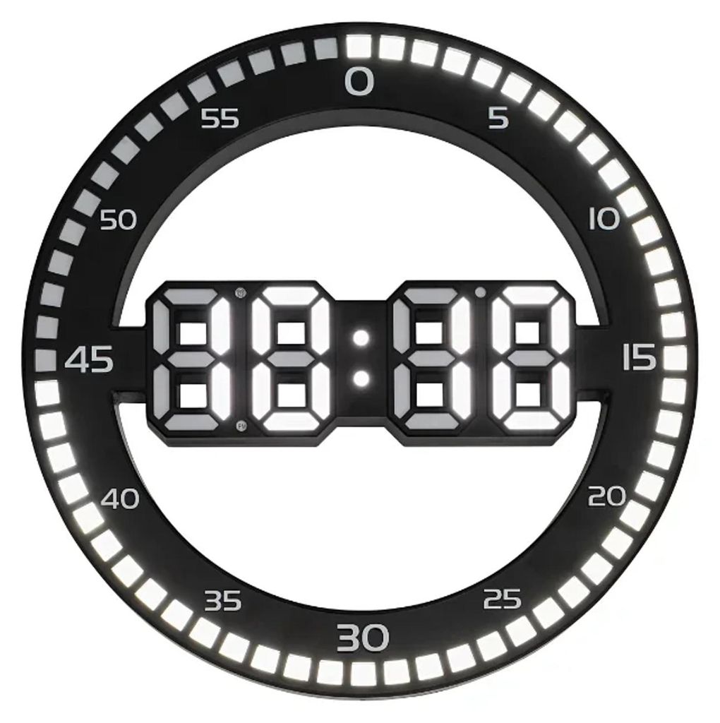 LED stolní a nástěnné hodiny Ø 30,5 cm s nastavitelnou Obrázek produktu 