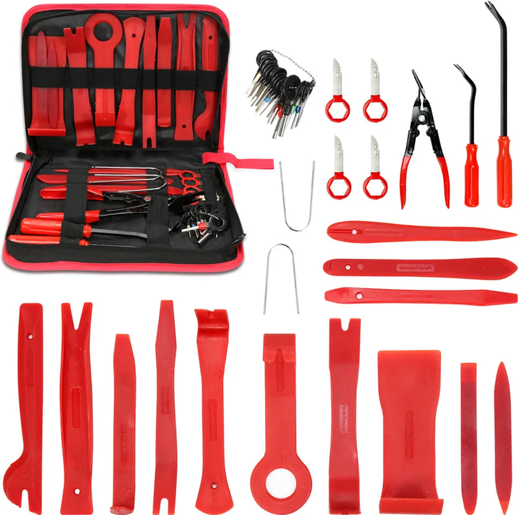 Kit 40 Outils Démontage Autoradio DVD et Panneaux de Voiture Tableau de Bord
