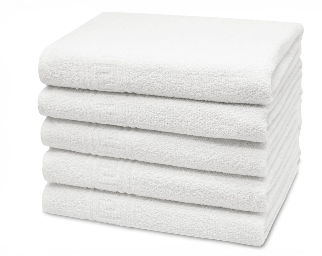 5er Set Duschtücher, 80% Baumwolle, 20% Polyester, 70x140 Produktbild  KI-generiertes Bild