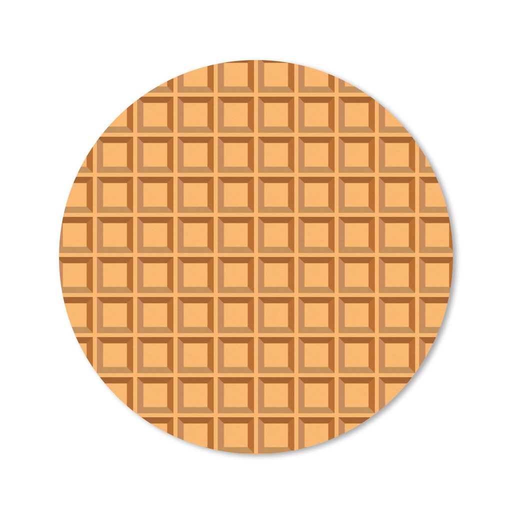 MuchoWow Mauspad Mousepad Waffel - Braun - Textur - Design 40x40 cm - Mousepads - Maus Mat - Pad - Mausunterlage - Schreibtisch Accessoires