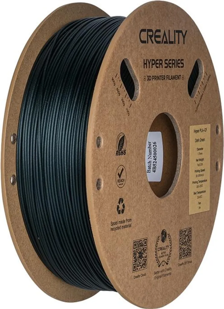 PLA Hyper Carbon Creality vert foncé 1.75 mm haute vitesse - 1 kg net