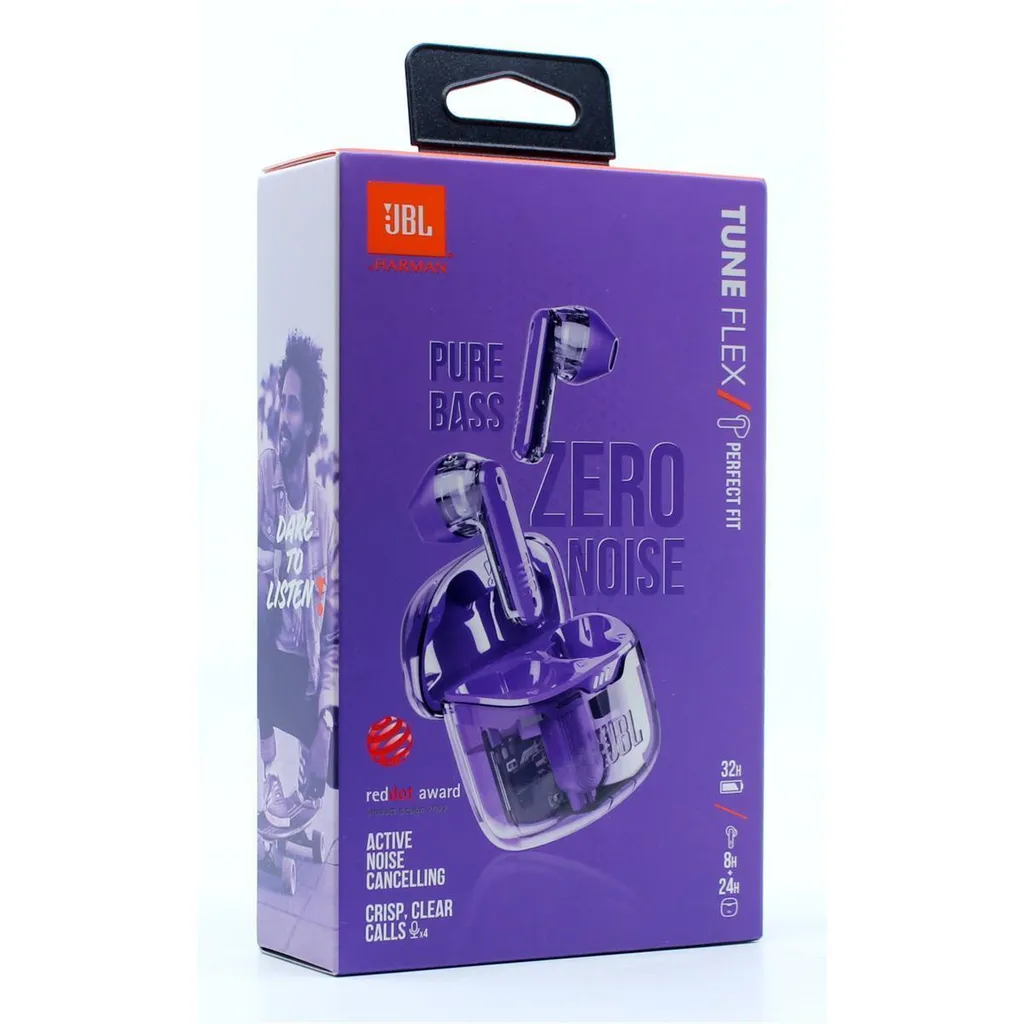 JBL TUNE Flex Ghost Purple: Cuffie Bluetooth con Bassi Potenti e ANC - 8