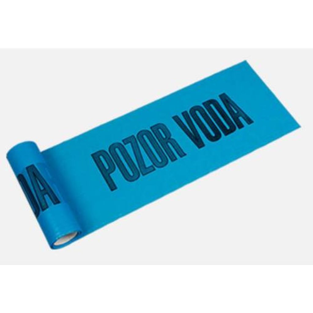 WARNING WATER Warnfolie, 300 mm / 70 μm, 100 m, blau