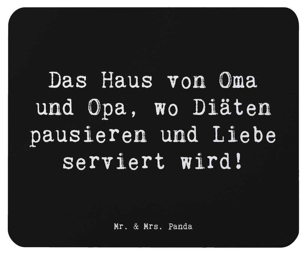 Mr. & Mrs. Panda pc mousepad Spruch Großelternliebe - Schwarz - Geschenk, Liebe, Mauspad, mausteppich, Familienleben, Generationen, Geburtstage, D...