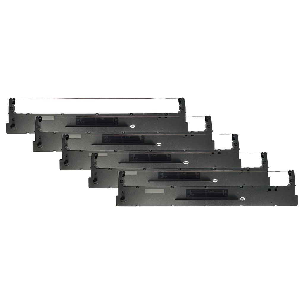 vhbw 5x Farbband Schriftband Ersatz für Tally 099061L, 099003L, 099004L für Nadeldrucker, Bondrucker - Schwarz