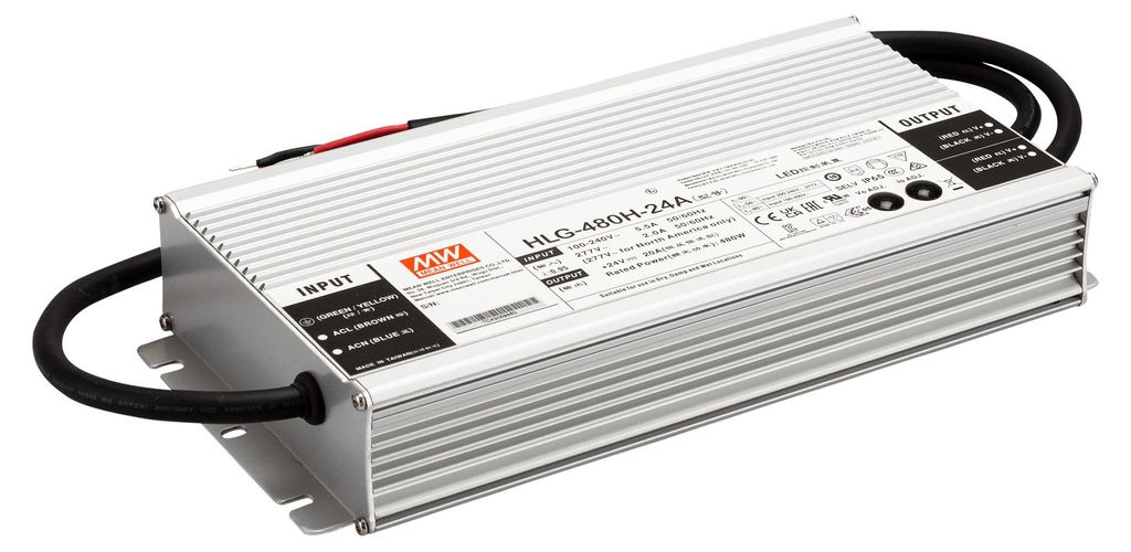 Meanwell MEAN WELL HLG-480H-24 - 480 W - IP20 - 90 - 305 V Obrázek produktu 