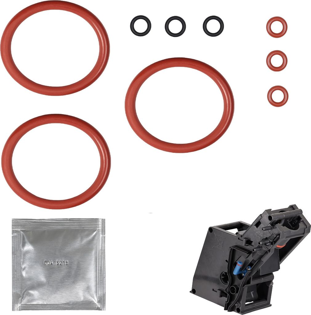 Dichtung O-Ring + Silikonfett 3g für Brühgruppe Auslaufstutzen kompatibel mit Siemens EQ5 EQ6 EQ7 EQ8 Bosch Vero TCA TES CTL TCC Neff & Gaggenau