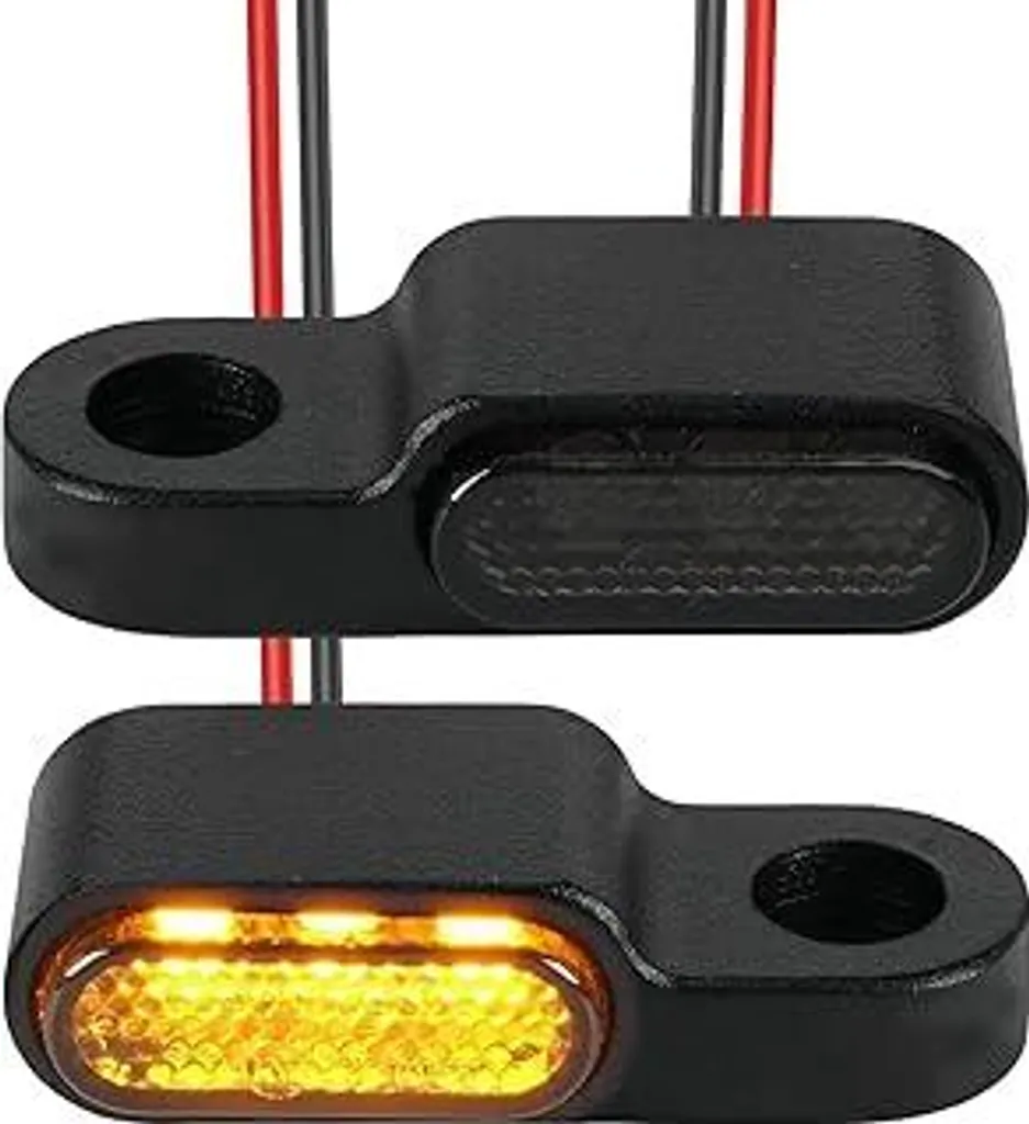 2 pezzi mini indicatori di direzione LED per moto 12V E24 E certificati con 3 LED, microindicatori di direzione compatti in alluminio IP67 impermeabili, mini indicatori di direzione per moto con numero E, indicatori di direzione universali 12V