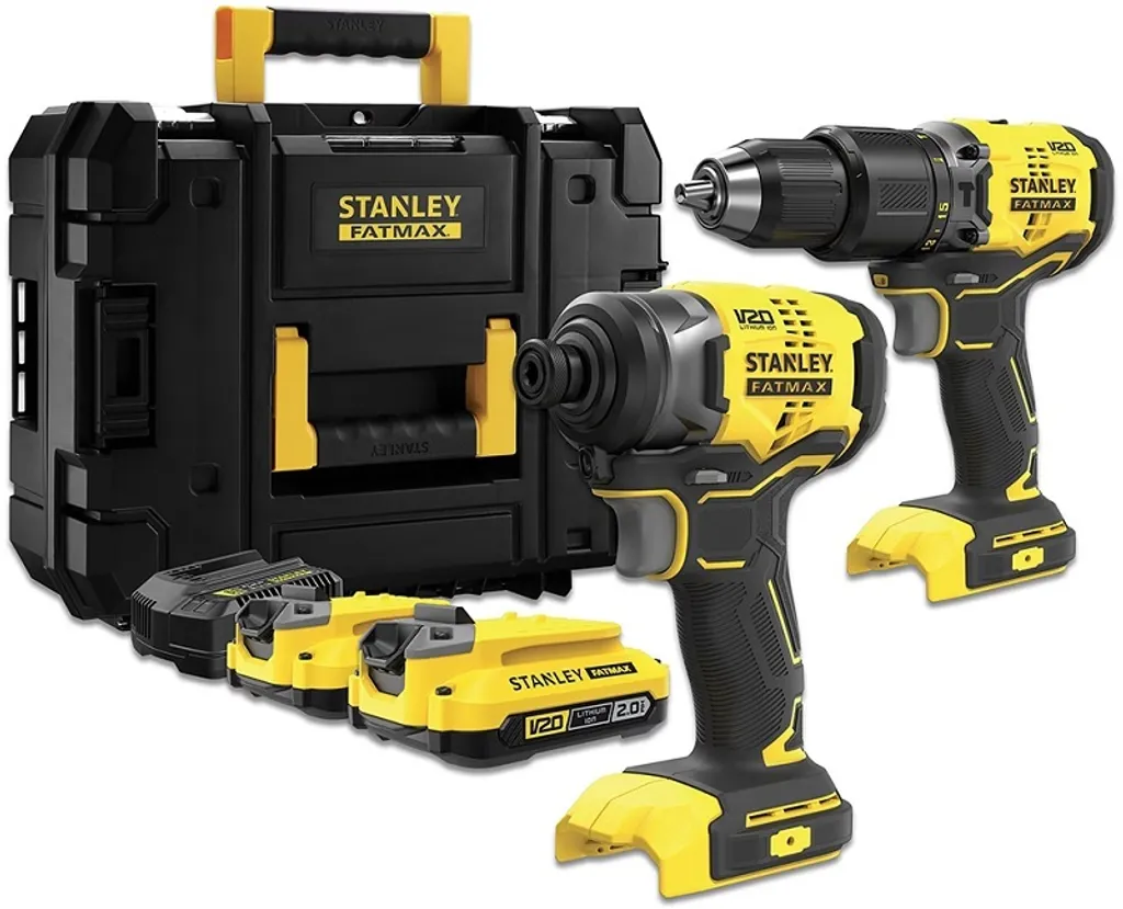Stanley V20 Set SFMCK461D2S avec Perceuse SFMCD715 et Visseuse SFMCF810