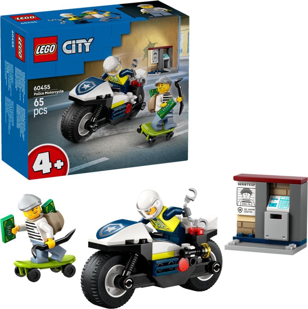 LEGO® City 60455 Verfolgungsjagd mit dem Polizeimotorrad Produktbild 