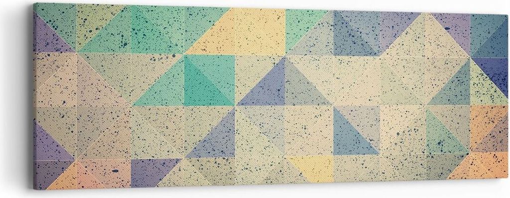 Bild auf Leinwand - Leinwandbild - Einteilig - Abstraktion Dreieck Muster - 90x30cm - Wand Bild - Wanddeko - Wandbilder - Leinwanddruck - Bilder - ...