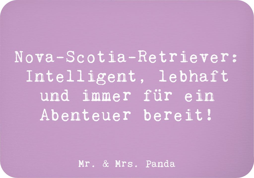Mr. & Mrs. Panda magnet Spruch Nova Scotia Duck - Lavendeltraum - Geschenk, zettelhalter, Hunderassen Charakter, Lebensfreude, whiteboardmagnet, No...