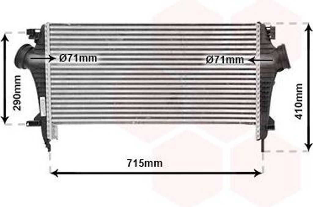 VAN WEZEL 37014707 Ladeluftkühler LLK für OPEL INSIGNIA Caravan Turbo Intercooler