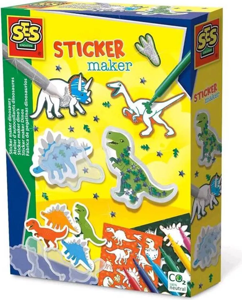Occupez vos enfants intelligemment avec les autocollants dinosaures SES 14282
