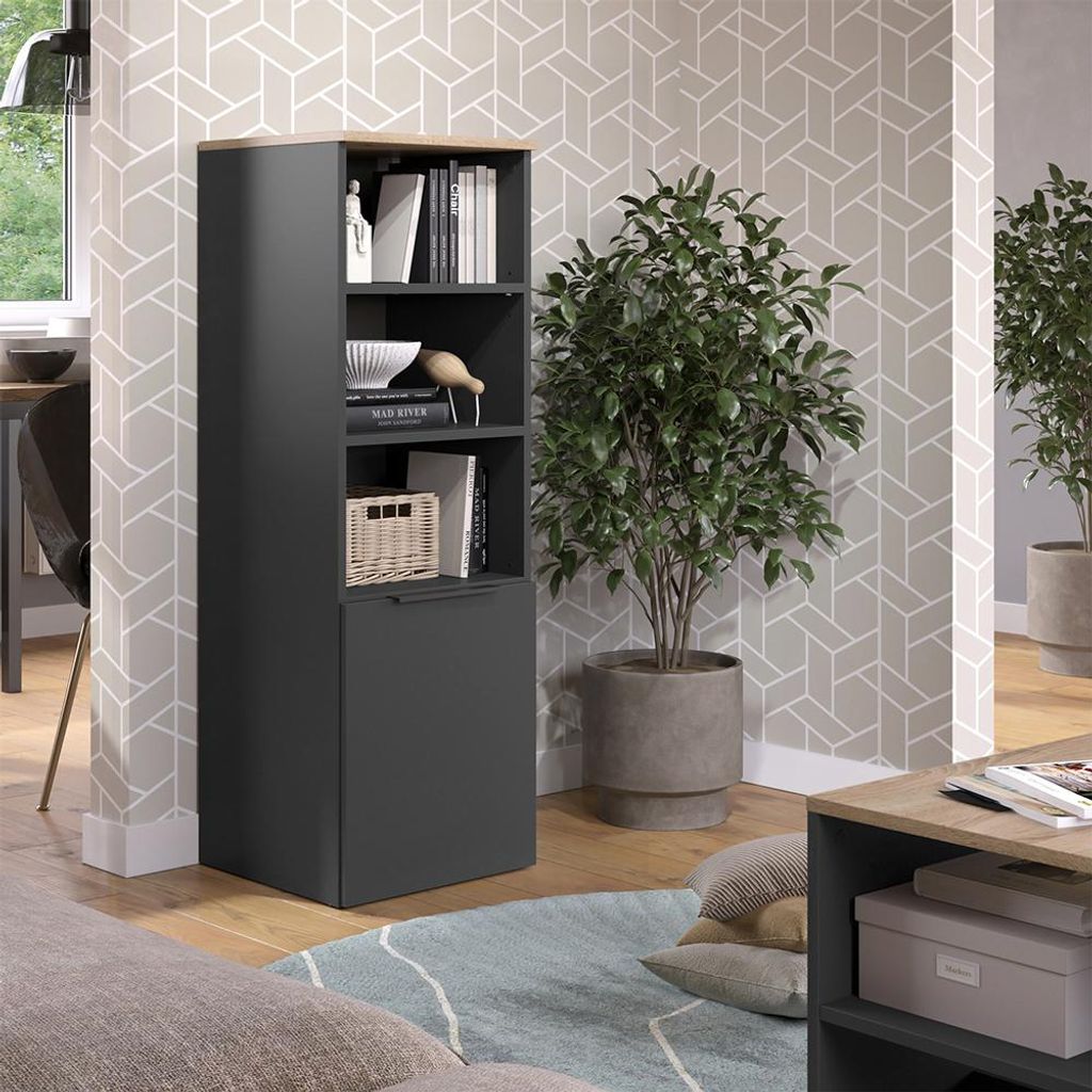 Universalschrank Vicco Wido Anthrazit/Sonoma 40.2 x 120 cm mit einer Tür, Model 57439