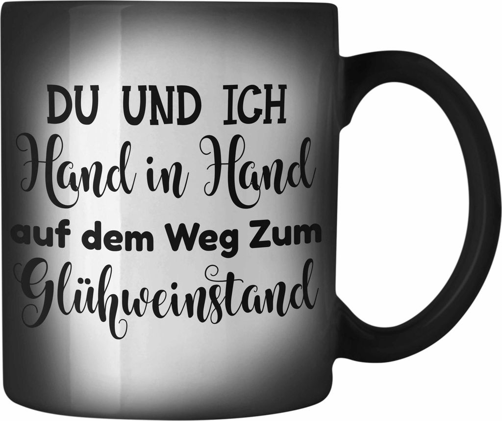 Trendation - Glühwein Farbwechsel Zauber-Tasse Lustig Spruch Glühweinbecher mit Henkel Doppelwandig GlühweinFarbwechsel Zauber-Tassen Gläser We...