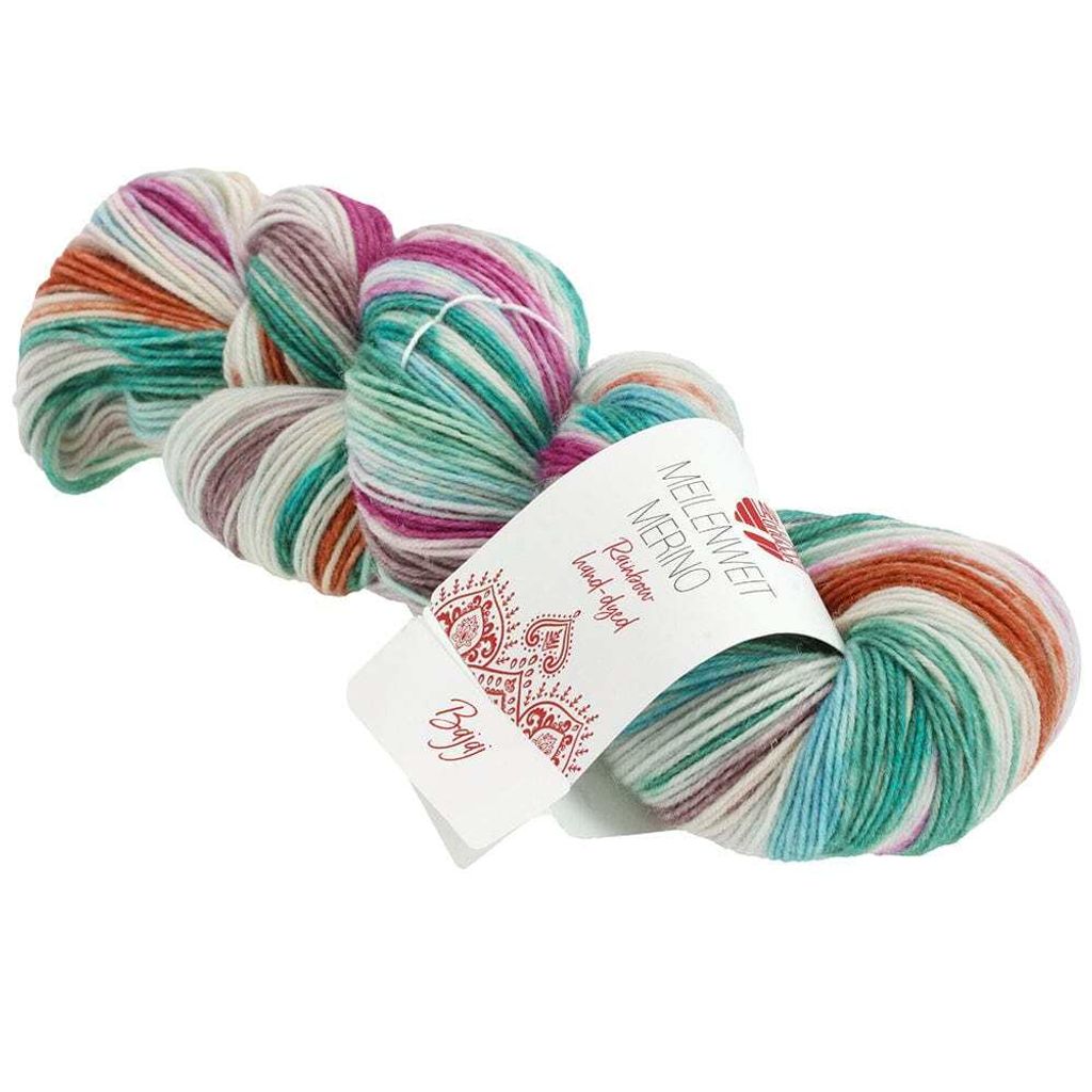 Lana Grossa - Meilenweit 100g Merino Hand-dyed Rainbow 7008 bajaj