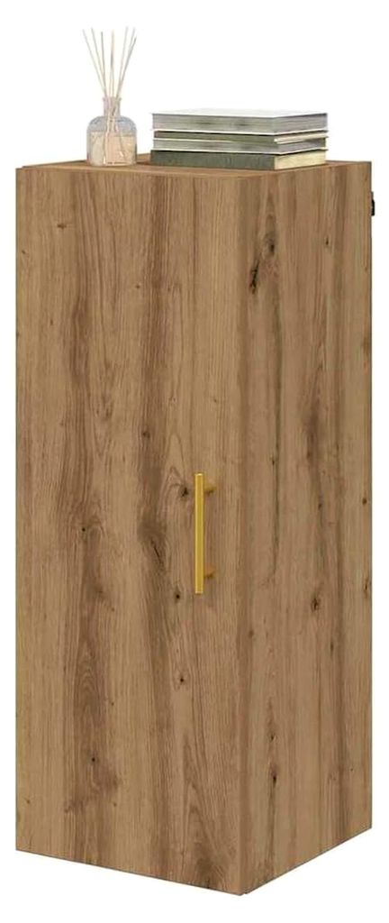 Hängeschrank für Badezimmer, Hängeschrank, Eiche, handgefertigt, 34,5 x 34 x 90 cm