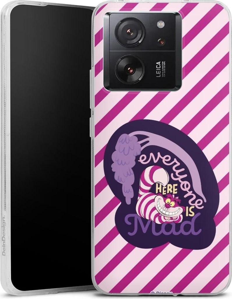 DeinDesign Handyhülle für Xiaomi 13T Pro Silikon Hülle Case Smartphone Schutzhülle Alice im Wunderland Disney Grinsekatze