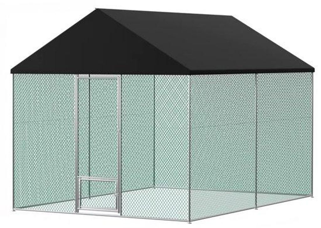 Metallenes Hühnerhaus - Vollständige UV- und Wasserbeständige Überdachung - Stabil und Dachwildbeständig - Größe XL