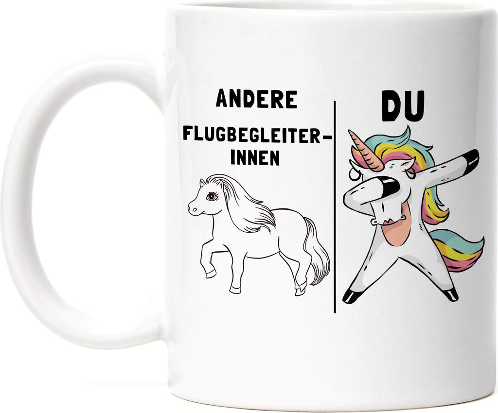 Andere Flugbegleiterinnen Du Tasse Pferd Einhorn Humor Produktbild 