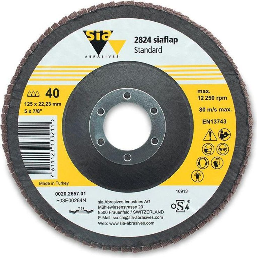 SiaAbrasives | SiaFlap Schleifteller für Stahl