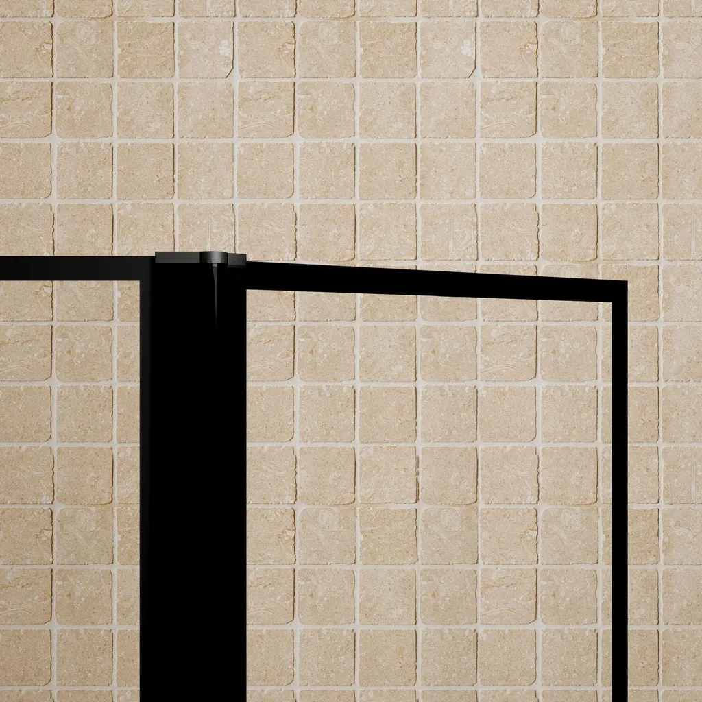 Écran de baignoire avec volet mobile profilé noir mat Urban - 8