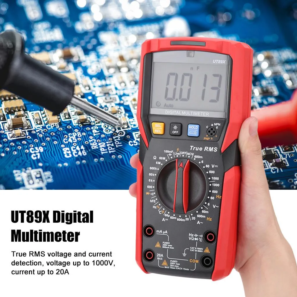 Multimètre numérique pour électricien UT89X mesure de température NVC