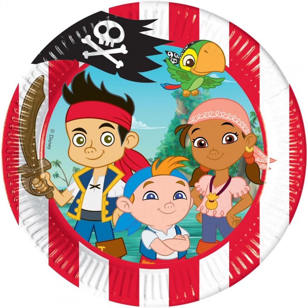 Jake und die Nimmerland Piraten | 8 Teller 20 cm Produktbild 