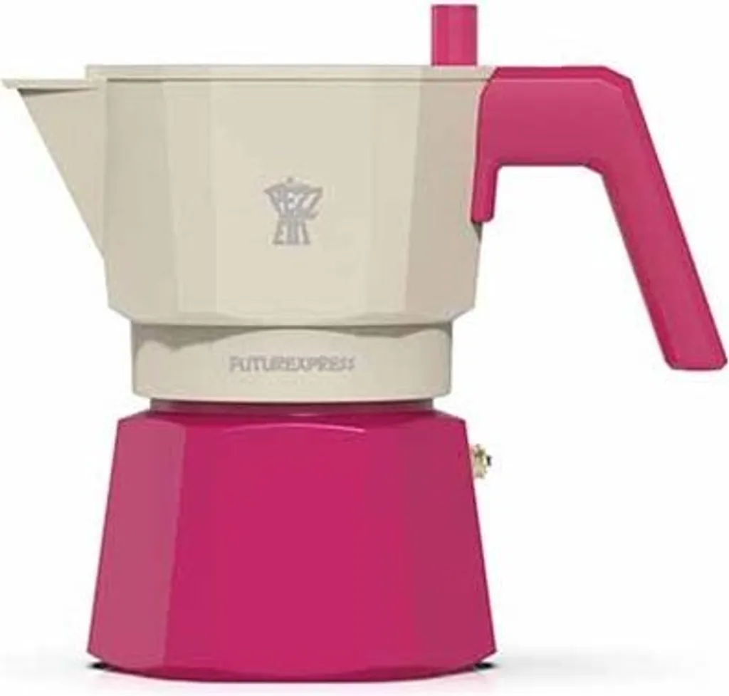 Kaffeemaschine für 3 Tassen 15,5 x 8,7 x H14,2 cm – weiß-rosa – Futurexpress – Pezzetti