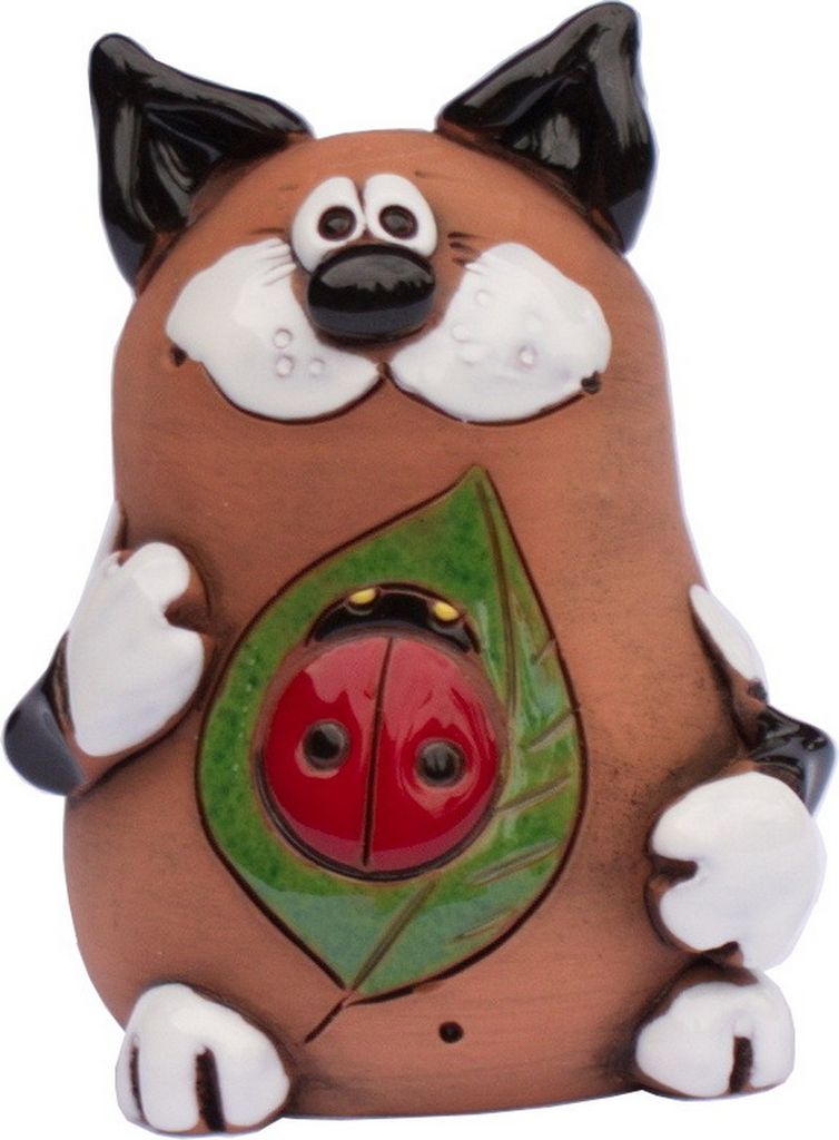 Gartenstecker Katze Keramik Kater Garten Deko Stecker Stab Skulptur Objekt Figur