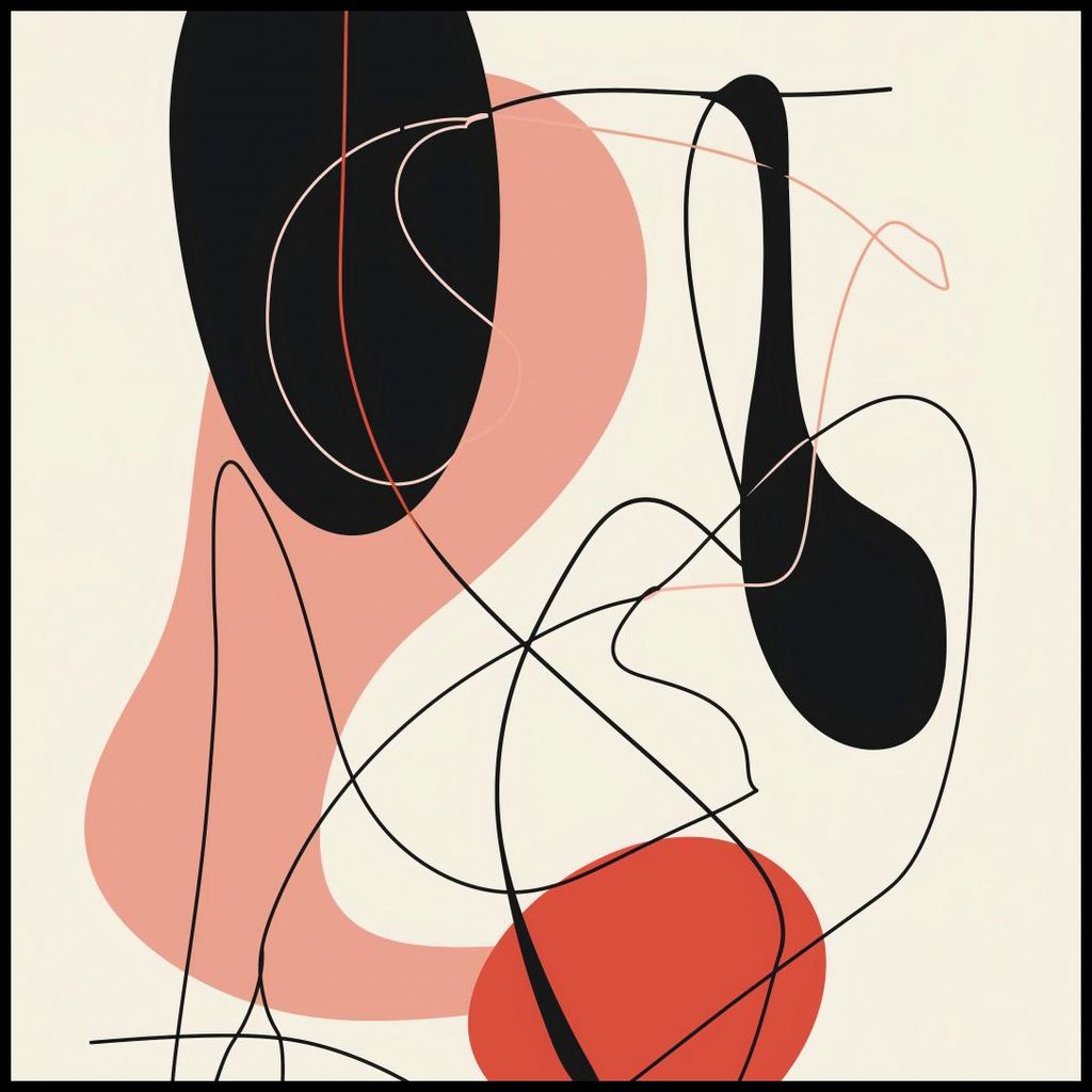 Plakat 100x100cm Vibrationen der Abstraktion