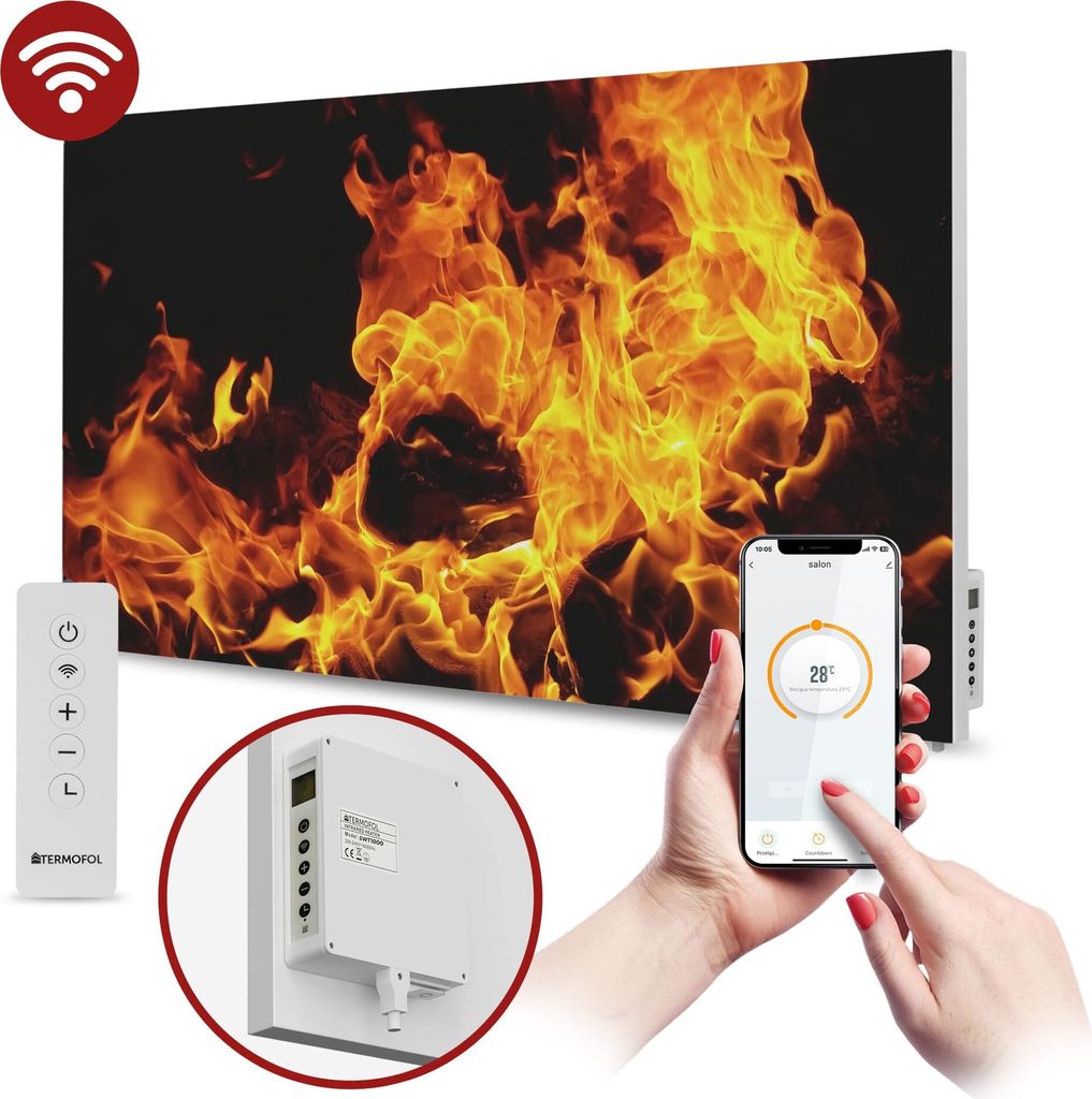 Termofol TF-SWT Infrarot Wandheizung - Wandheizung Elektrisch - Feuer3 - 700W - 60x120 cm