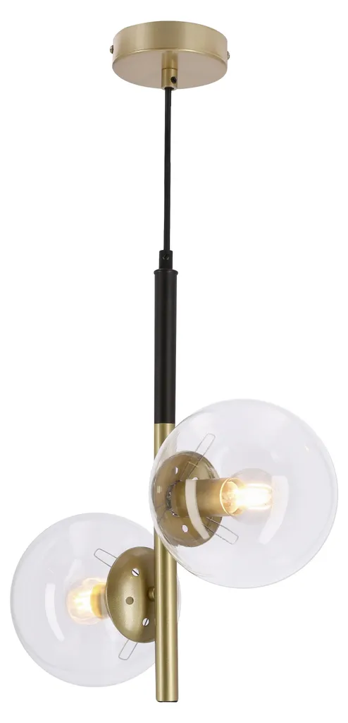 Sublimez votre intérieur sombre avec la suspension dorée Duo 2 feux