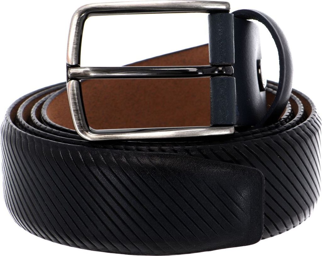 Vanzetti Leder Gürtel 35mm Leather Belt W80 Marine blau