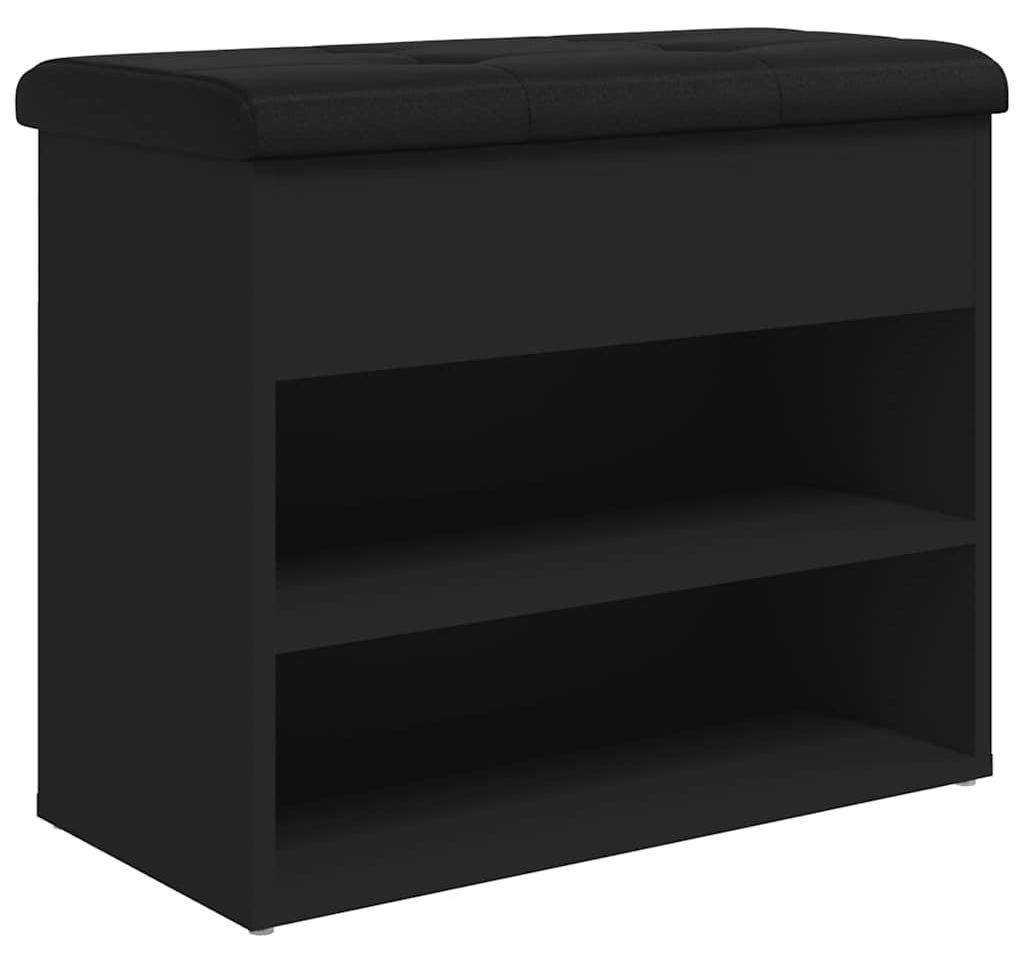 vidaXL Schuhbank Schwarz 62x32x50 cm Holzwerkstoff Produktbild 