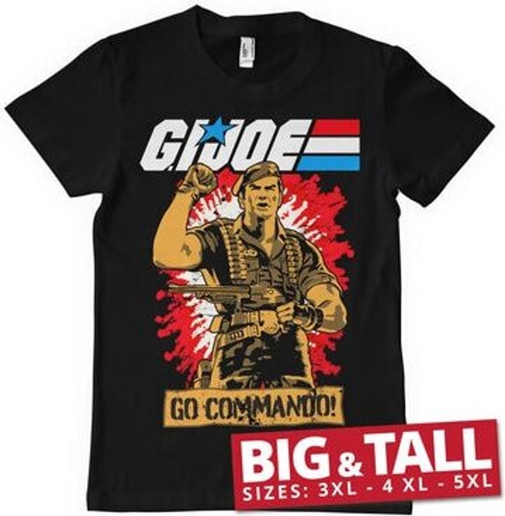 G.I. Joe - Go Commando Big & Tall T-Shirt - 5XL - Black