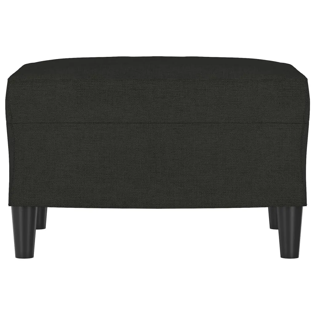 Sgabello in Tessuto Nero 60x50x41 cm - Poggiapiedi Robusto e Comodo - 3