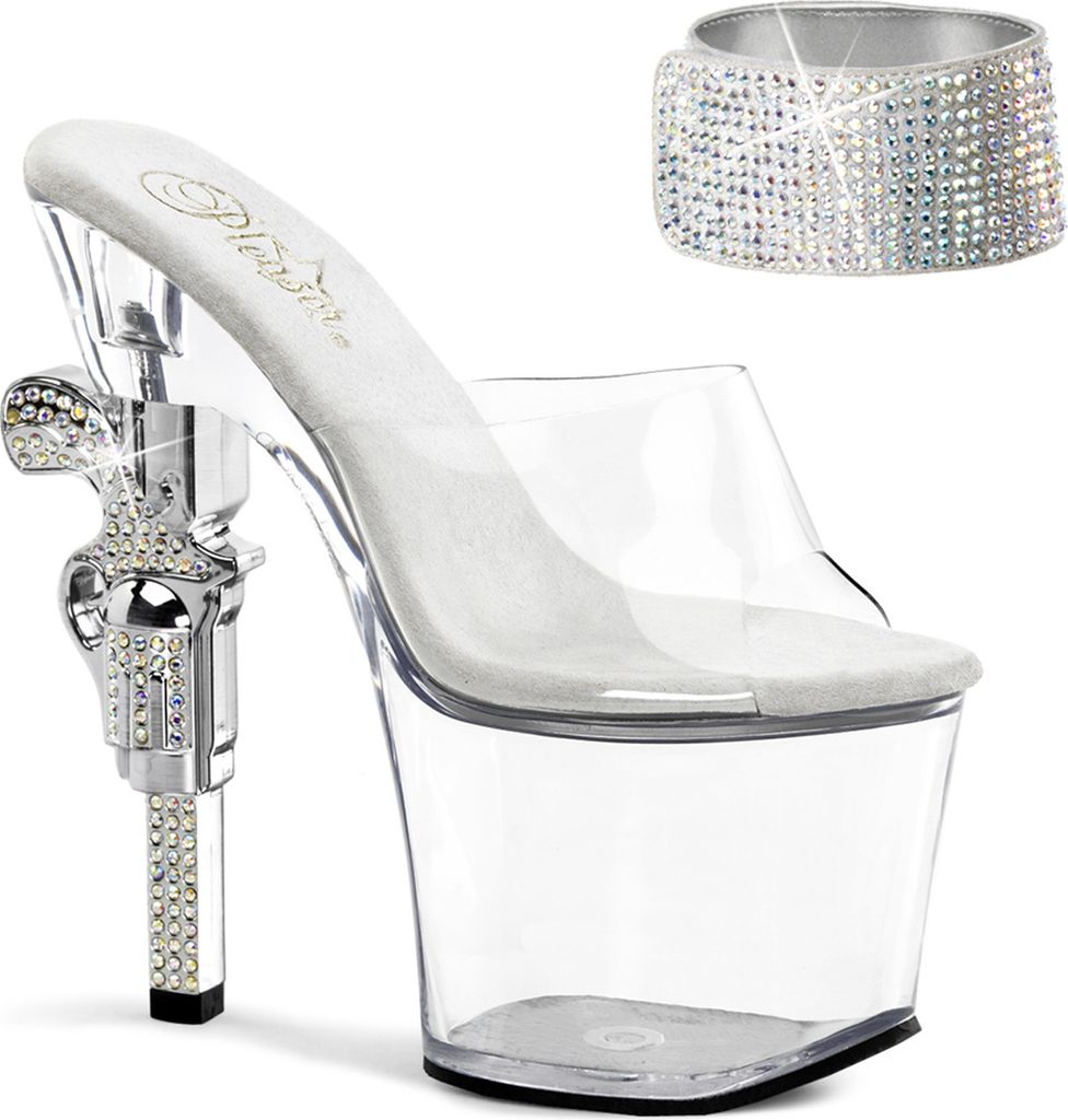 REVOLVER-712 Damen Sandale von Pleaser, Transparent EU 40, US 10