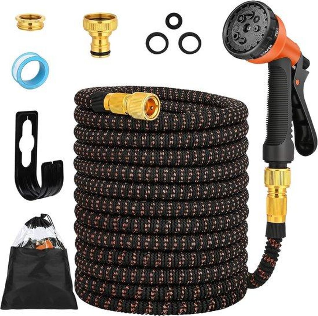 Flexibele Orangefarbene Gartenhose - Ausziehbar - 30 m