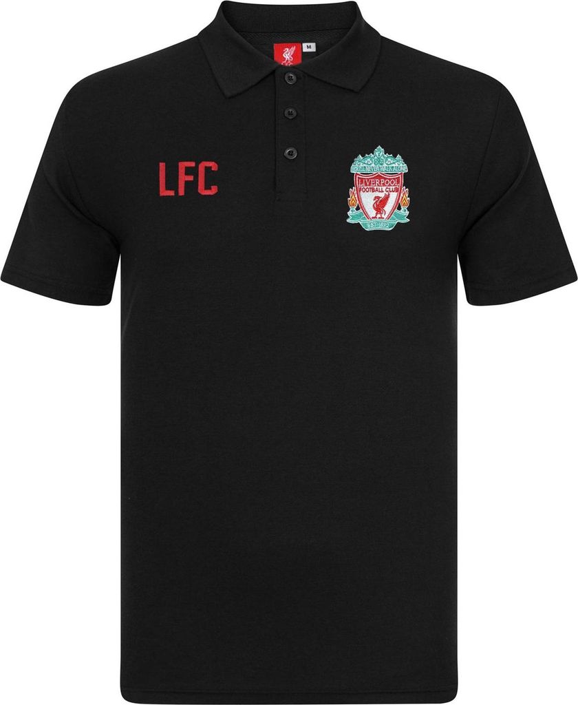 Liverpool FC - Poloshirt für Jungen GF695 (98) (Schwarz)