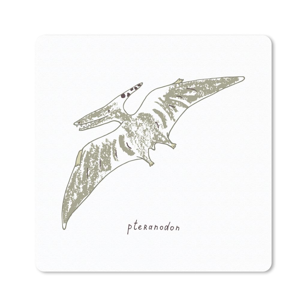 MuchoWow Mauspad Mousepad Kinderzimmer - Pteranodon - Dinosaurier - Jungen - Mädchen - Kinder - Kinder 30x30 cm - Mousepads - Maus Mat - Pad - M...