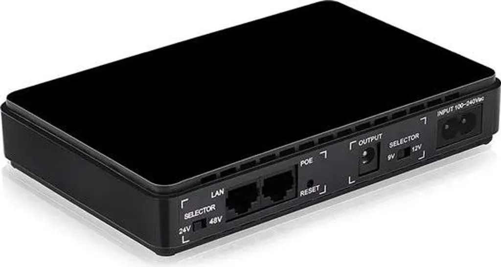 Mini UPS Batterie de Secours 10000mAh Noire pour Routeur et Modem Fibre