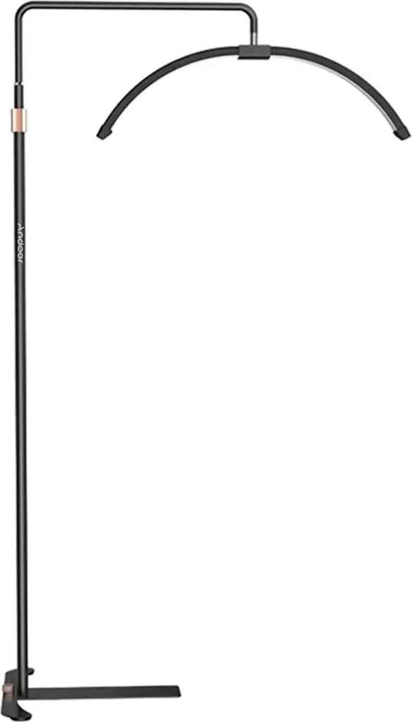 Lampe LED bicolore 3200-5600K réglable avec support smartphone noir
